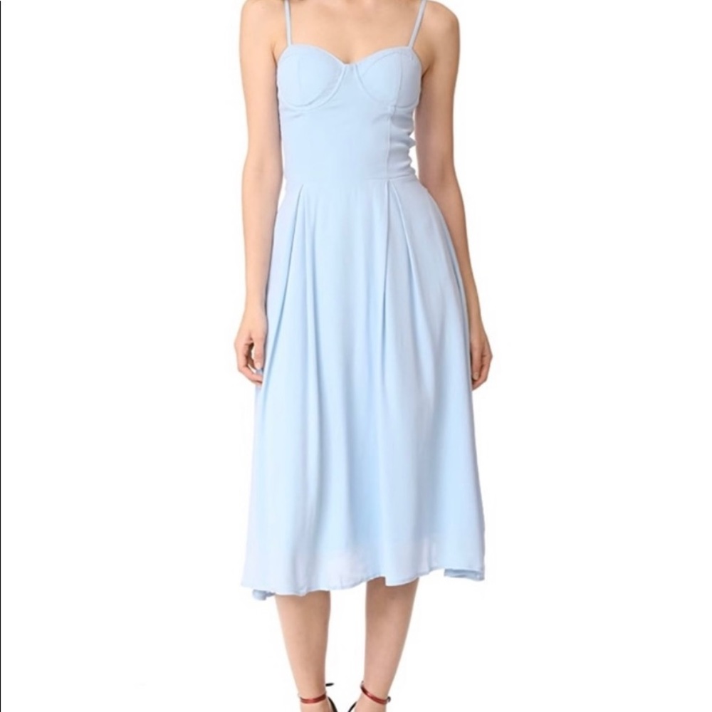 Never worn, light blue Yumi Kim midi dress